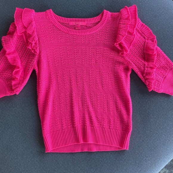 Lilly Pulitzer Isabeli Sweater | Bright Pink XS - Picture 2 of 7